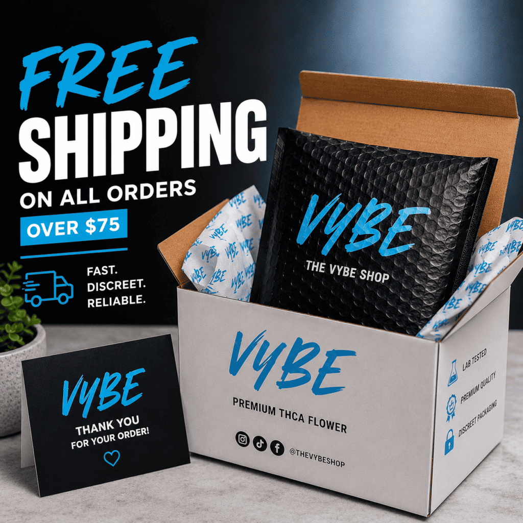 Free shipping on Vybe orders over 75 dollars