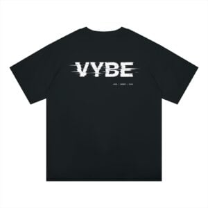 VYBE Distortion oversized black graphic tee back view